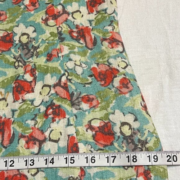 Manoukian Collection Women's Sheath Dress Green Floral Sleeveless Size Medium - Picture 9 of 11